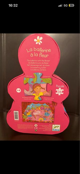 Puzzle Djeco Bailarina Rosa +4 años