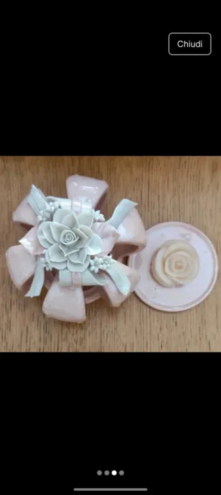 Portacandela porcellana di Capodimonte con candela