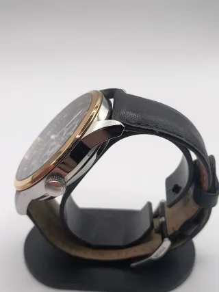 Reloj Fossil Automático Esqueleto Dorado Negro