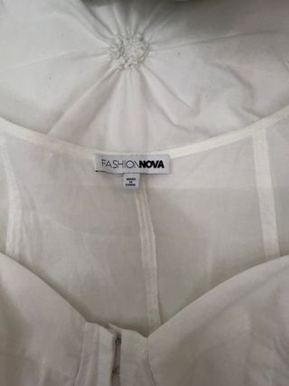 Fashion Nova Corsé Blanco Talla M
