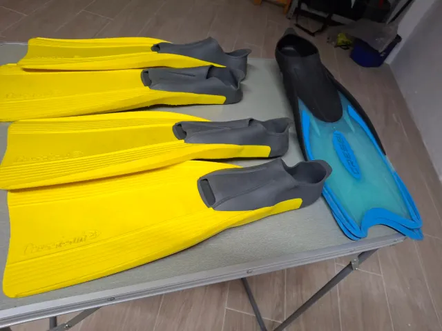 2 juegos aletas  + 1 de regalo