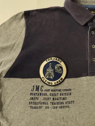 Polo Aeronautica Militare Talla L Azul/Gris