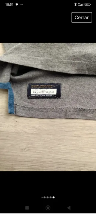 Polo Aeronautica Militare Talla L Azul/Gris