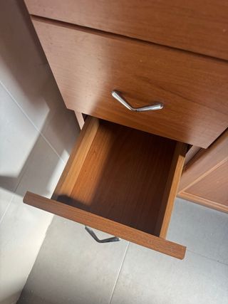 Mueble de baño madera y mármol