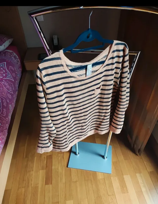 Jersey fino rayas marron y negro