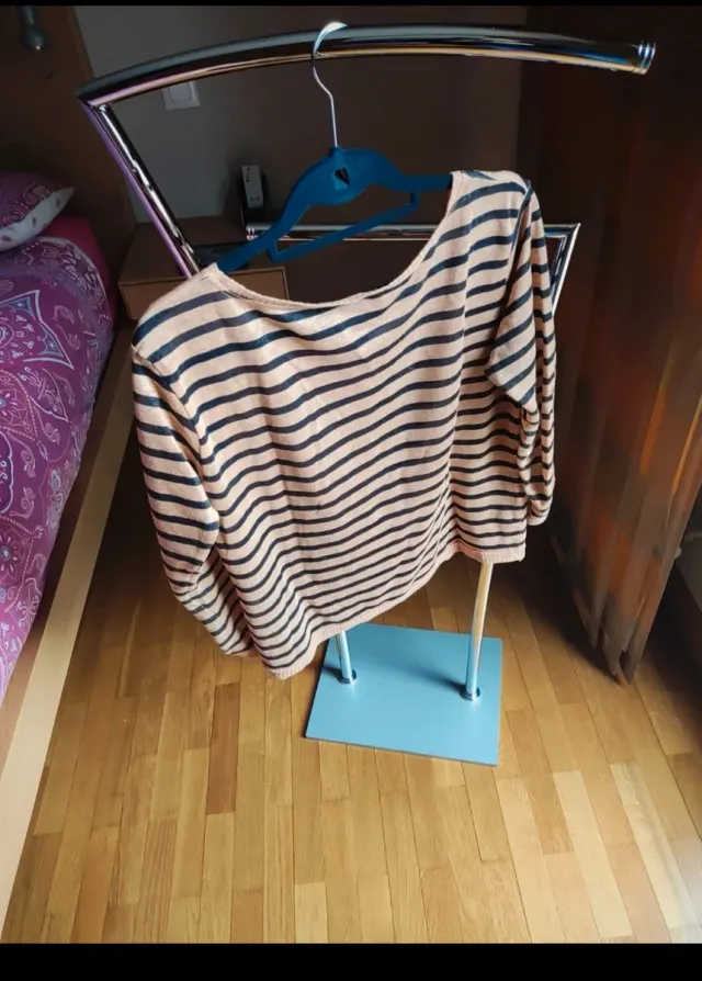 Jersey fino rayas marron y negro