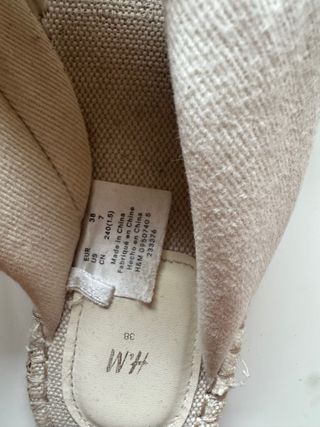 Sandalias H&M Beige/Blancas Talla 38