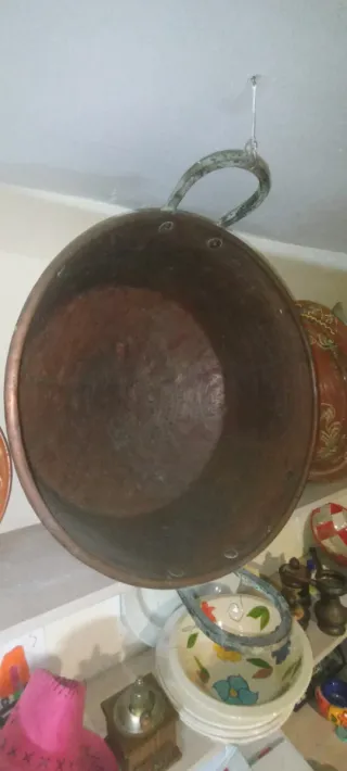 Caldera de cobre antigua matanza