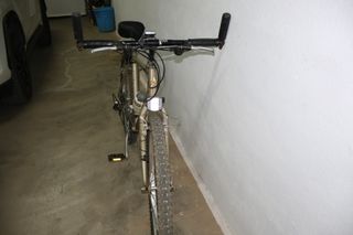 Bicicleta de montaña color dorado