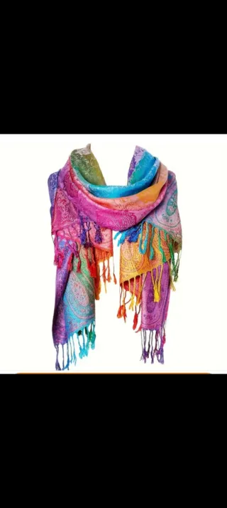 Sciarpa scialle donna Jacquard