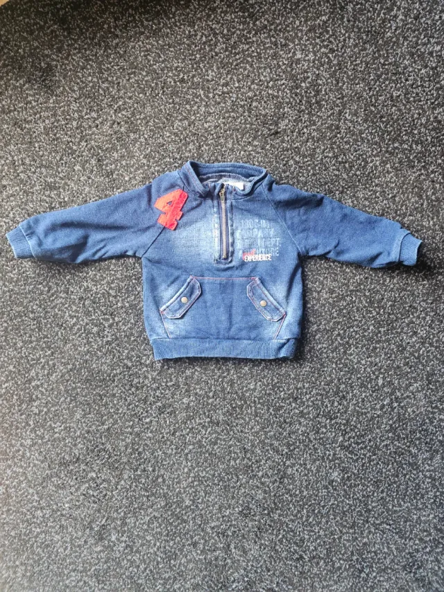 Jersey vaquero bebé con cremallera