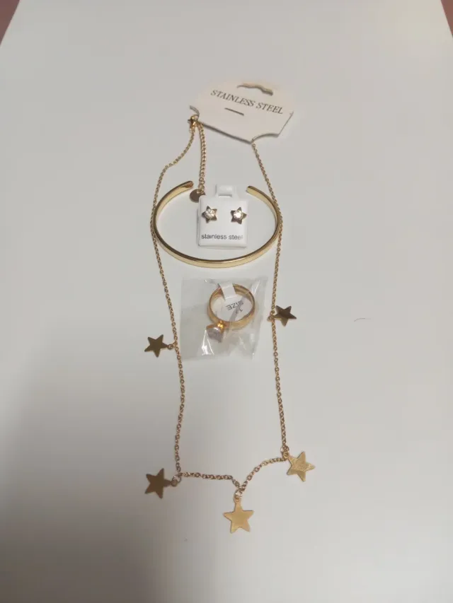 Conjunto dorado acero dorado 4 piezas