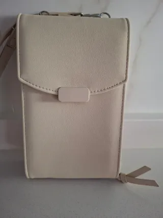 Bolso para móvil Parfois, beige.