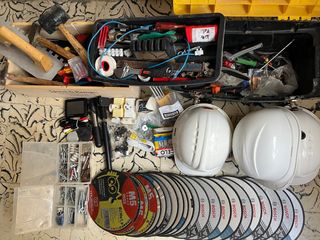 Lote herramientas y discos de corte