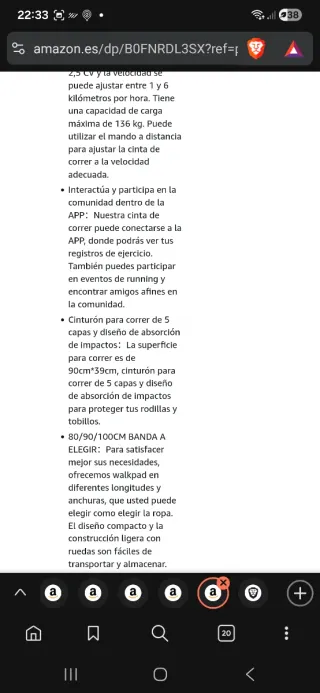 Cinta de correr/andar de escritorio NUEVA