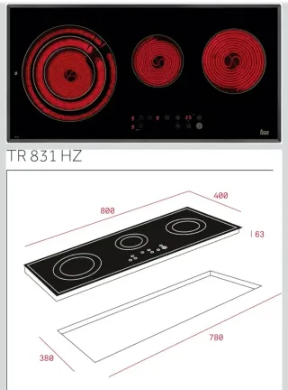 Vitrocerámica TEKA TR 831 HZ