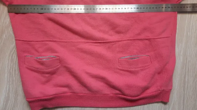 Jersey rosa punto con bolsillos