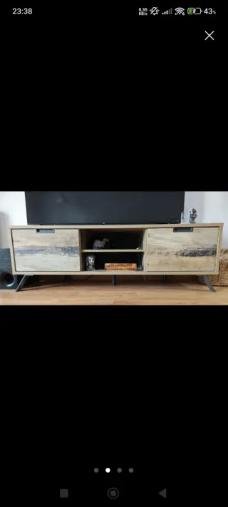 Mueble TV madera y metal