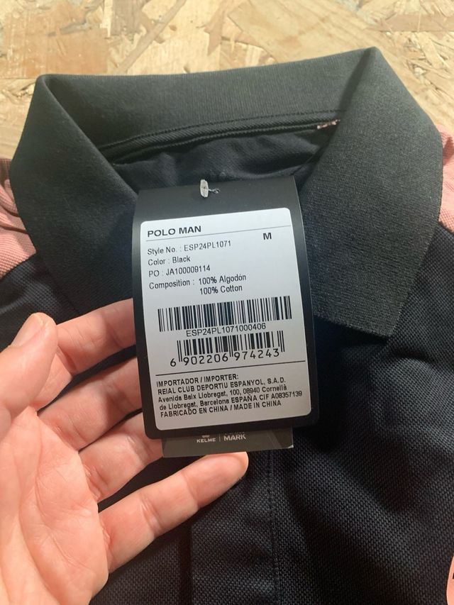 Polo paseo RCD Espanyol Talla M Kelme