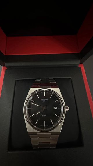 Tissot PRX Reloj Original Negro/Plateado