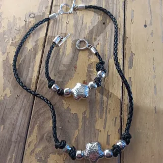 Conjunto collar y pulsera estrella