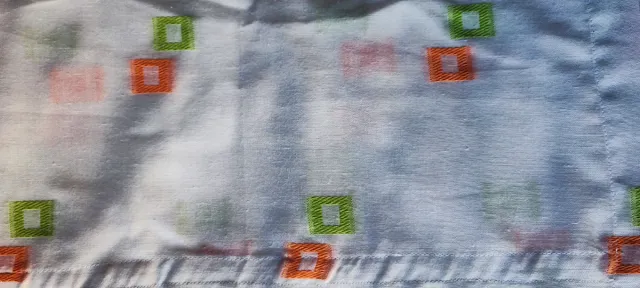 Cortina Paqueto con Cuadros Verdes y Naranjas