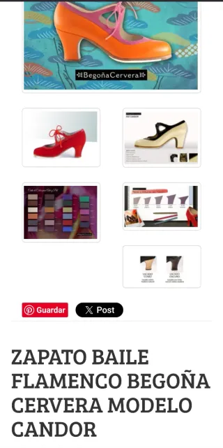 Zapatos Flamenco Begoña Cervera Talla 37.5