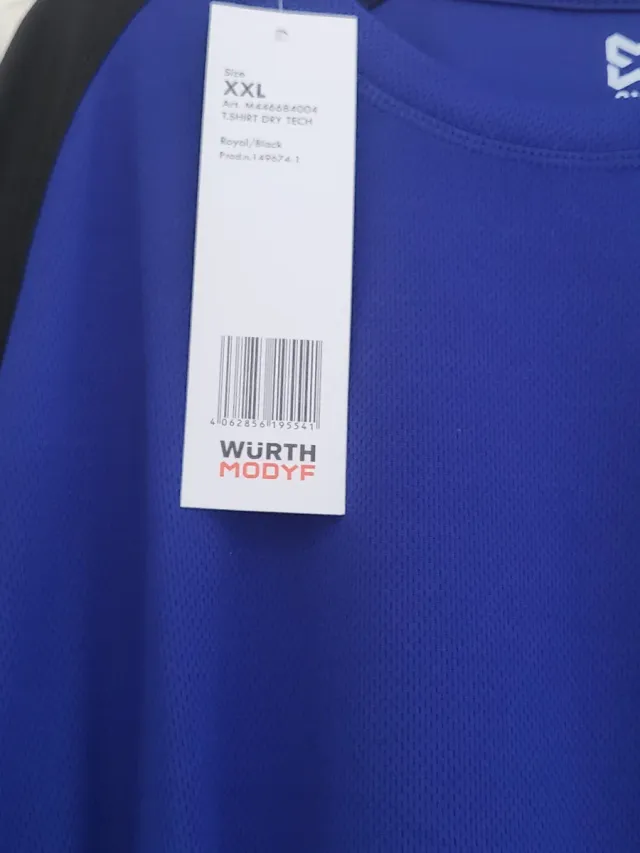 Camiseta Würth Azul y Negra XXL
