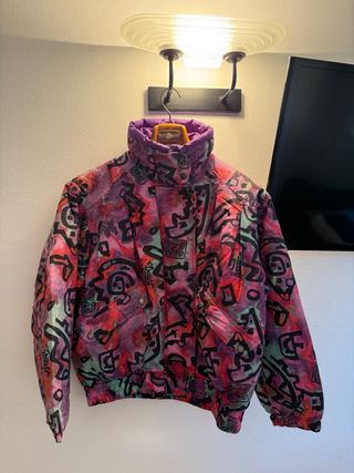 Chaqueta de esquí vintage estampado colorido