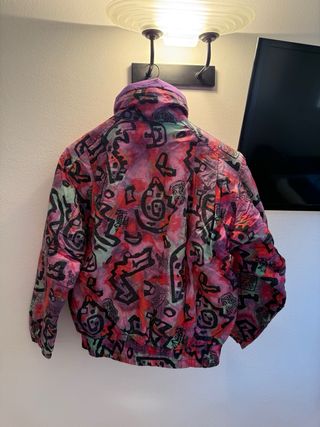 Chaqueta de esquí vintage estampado colorido