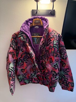 Chaqueta de esquí vintage estampado colorido