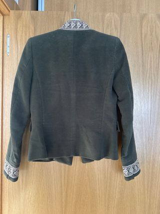 Chaqueta Zara Militar Bordada Talla M