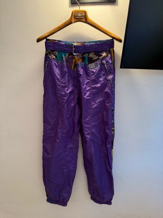 Pantalón de esquí vintage púrpura talla 40