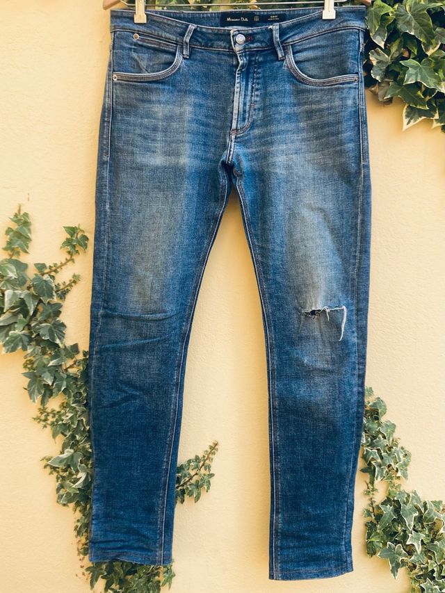 Tejanos Massimo Dutti Azules Hombre