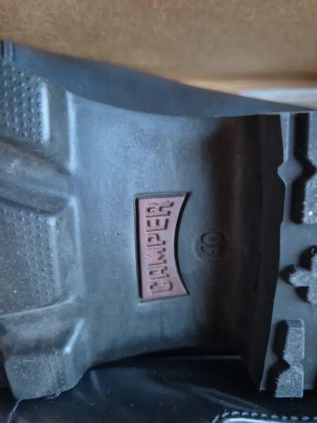 Mocasines piel Camper azul con flecos 40.Mujer.