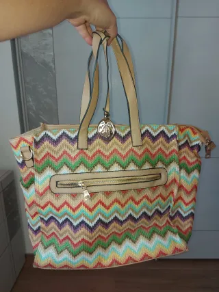 Borsa tracolla donna fantasia zig-zag