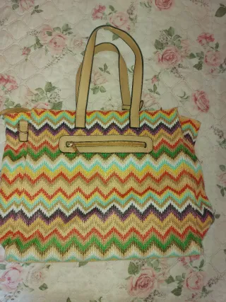 Borsa tracolla donna fantasia zig-zag