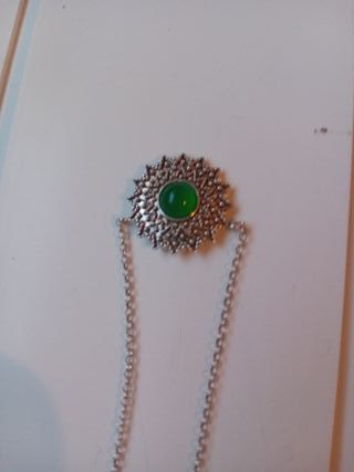 Ciondolo sardo filigrana girasole agata verde