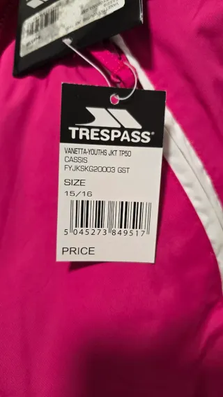 Chaqueta Esquí Trespass Vanetta 15/16 años