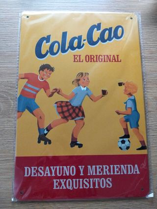 Chapa Metal Cola Cao El Original 20x30