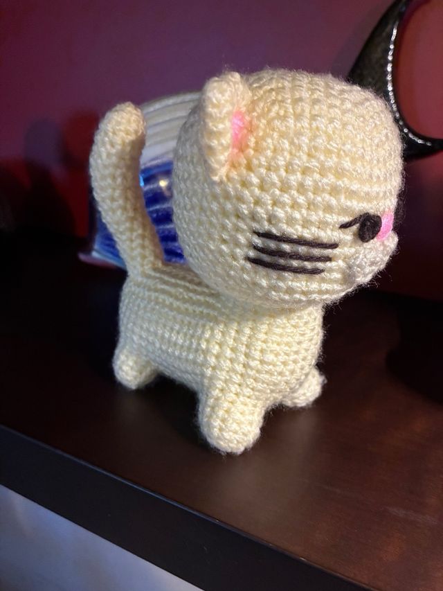 Gattino Amigurumi Bianco Uncinetto
