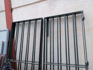 2 hojas puertas hierro macizo