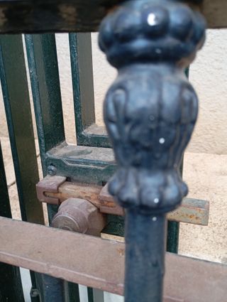 2 hojas puertas hierro macizo