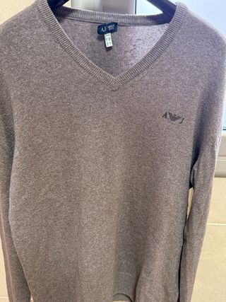Jersey Armani Jeans V-neck Marrón Talla XL