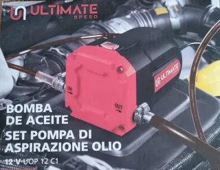 Bomba de aceite 12V con pinzas y manguera