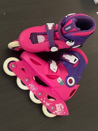 Patines en línea talla 30-32 rosa/morado