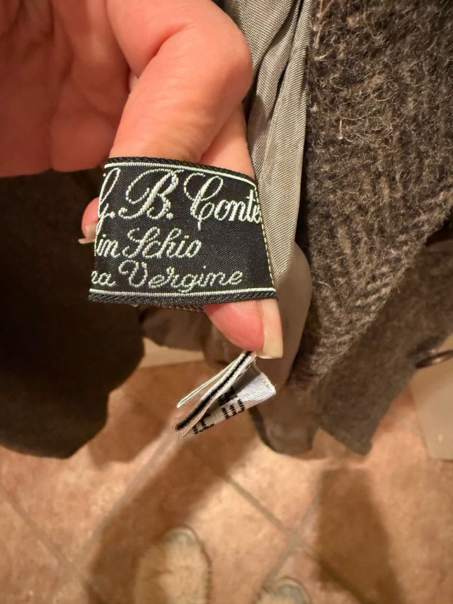 Cappotto lana doppiopetto marrone 