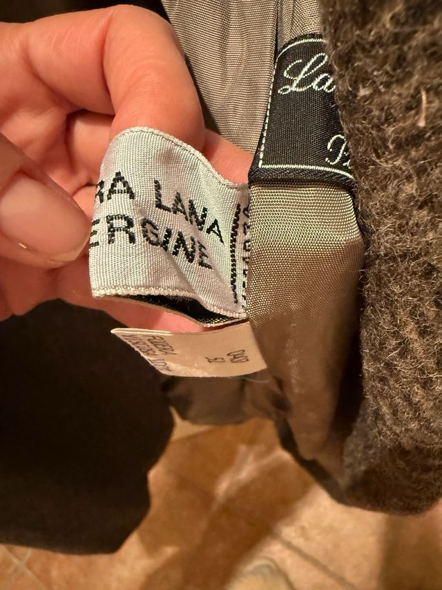 Cappotto lana doppiopetto marrone 