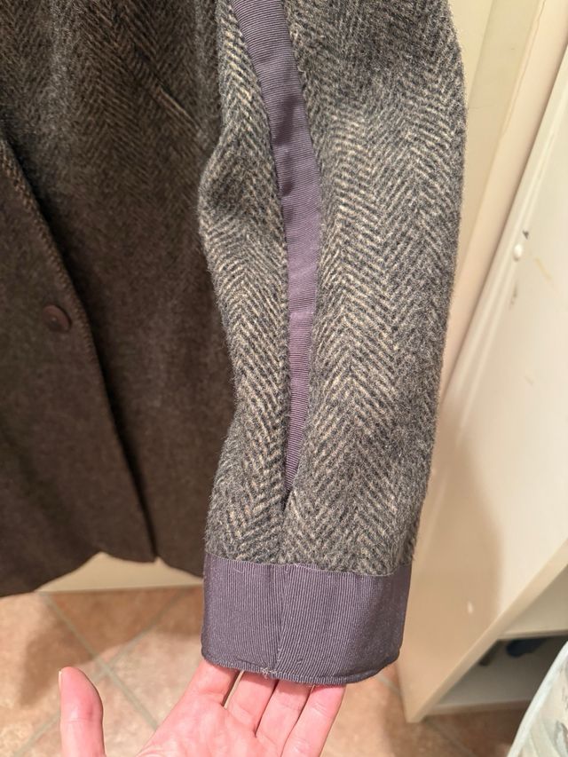 Cappotto lana doppiopetto marrone 