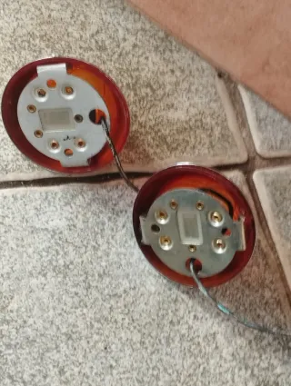 2 pilotos Naranja Cromados